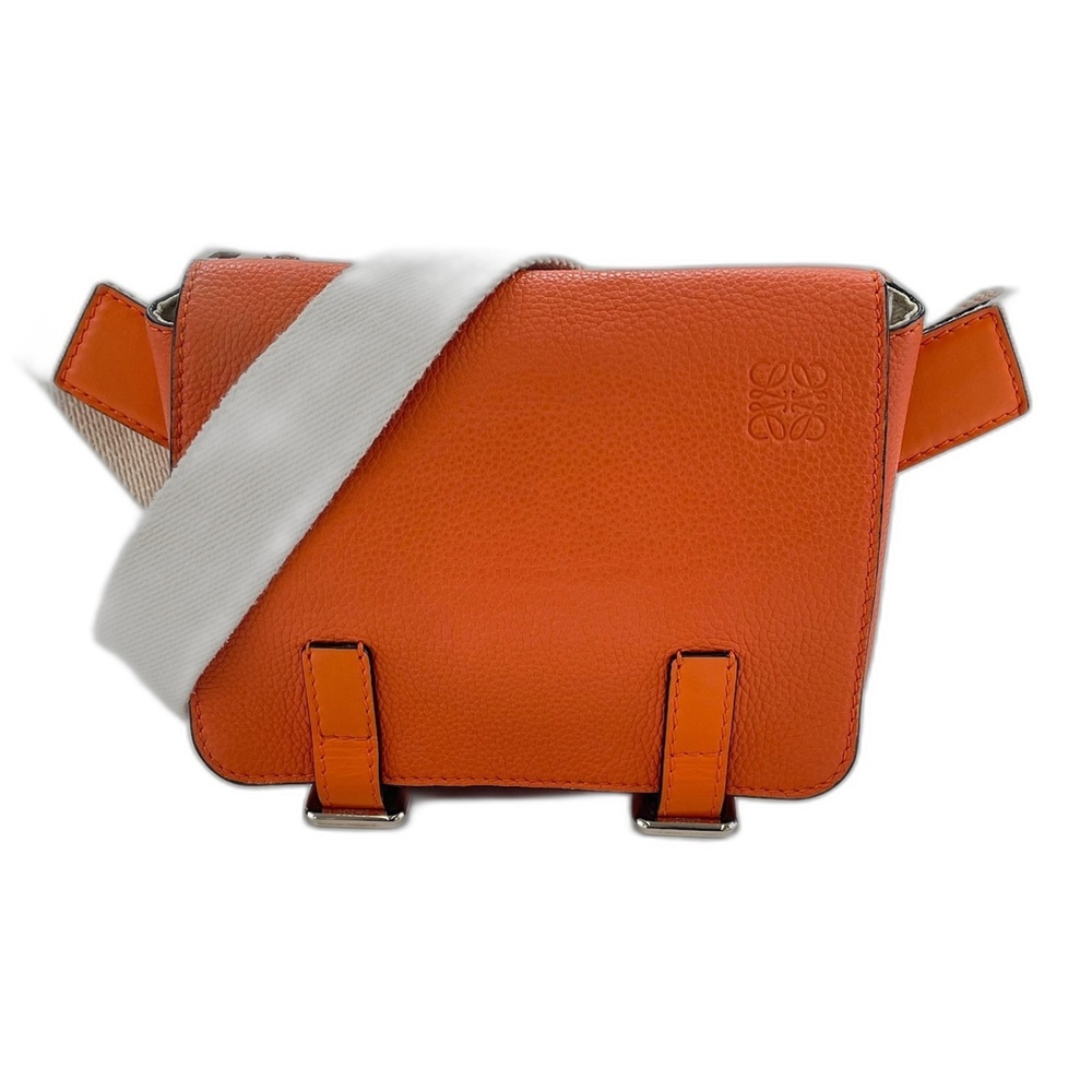 Loewe Military Bum Bag Shoulder Leather Orange